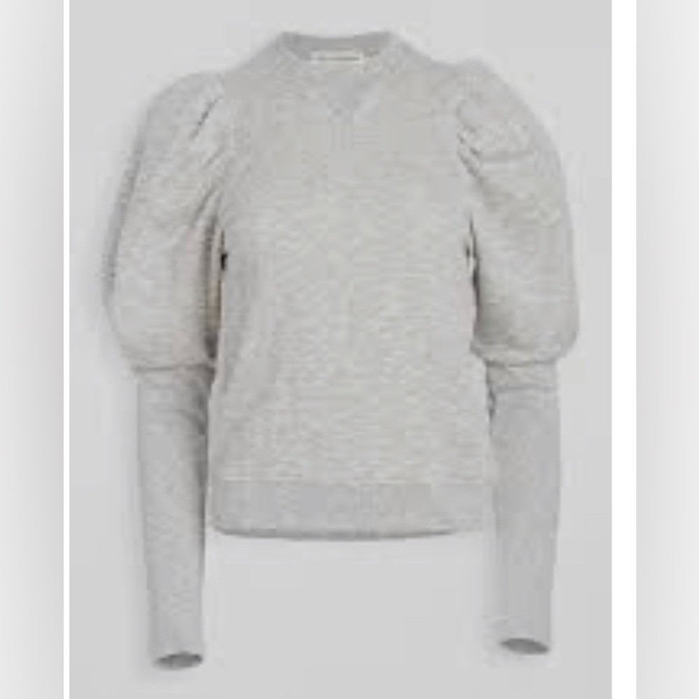 Ulla Johnson Philo Sweatshirt light grey Puff Sleeve P
